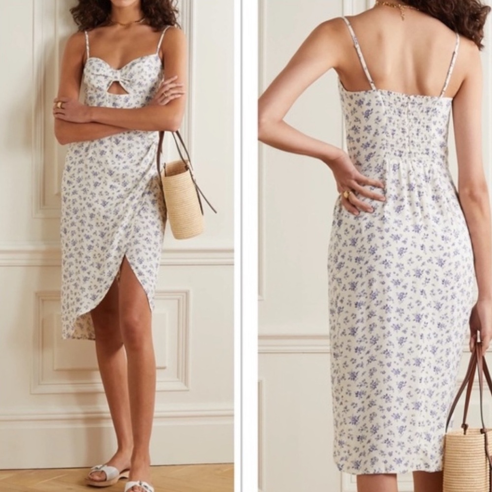 REFORMATION Aero Floral Midi Dress